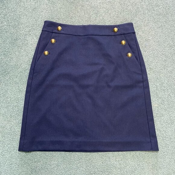 LOFT Dresses & Skirts - Loft Outlet Women's Admiral Pocket Navy Pencil Skirt Sailor Navy Size 8